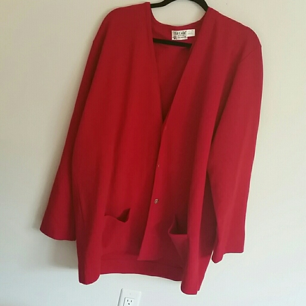 St.Croix red cardigan